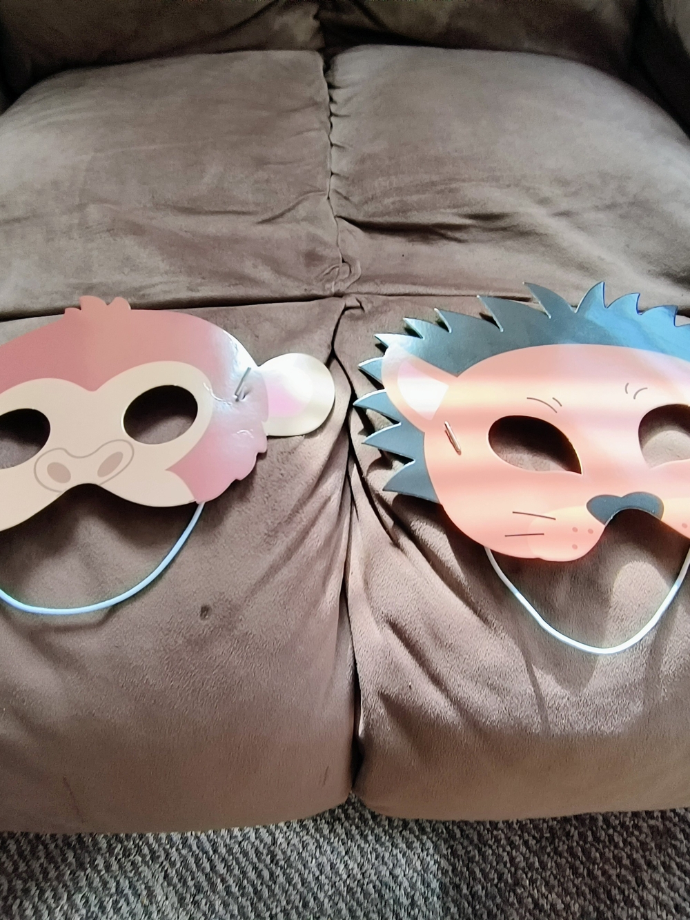 Halloween Mask Kids Animal Face Mask Set -  Monkey and Lion